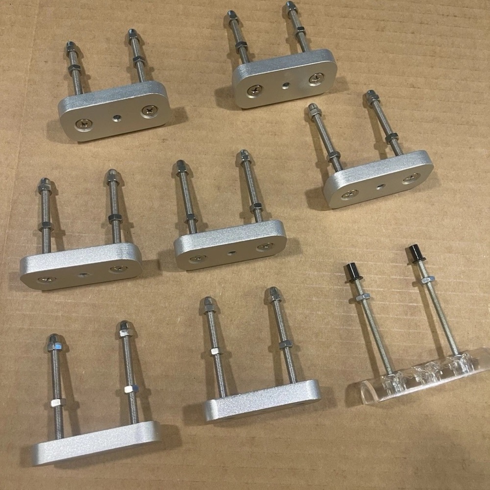 Floating wall mounts for skateboard decks (8) total